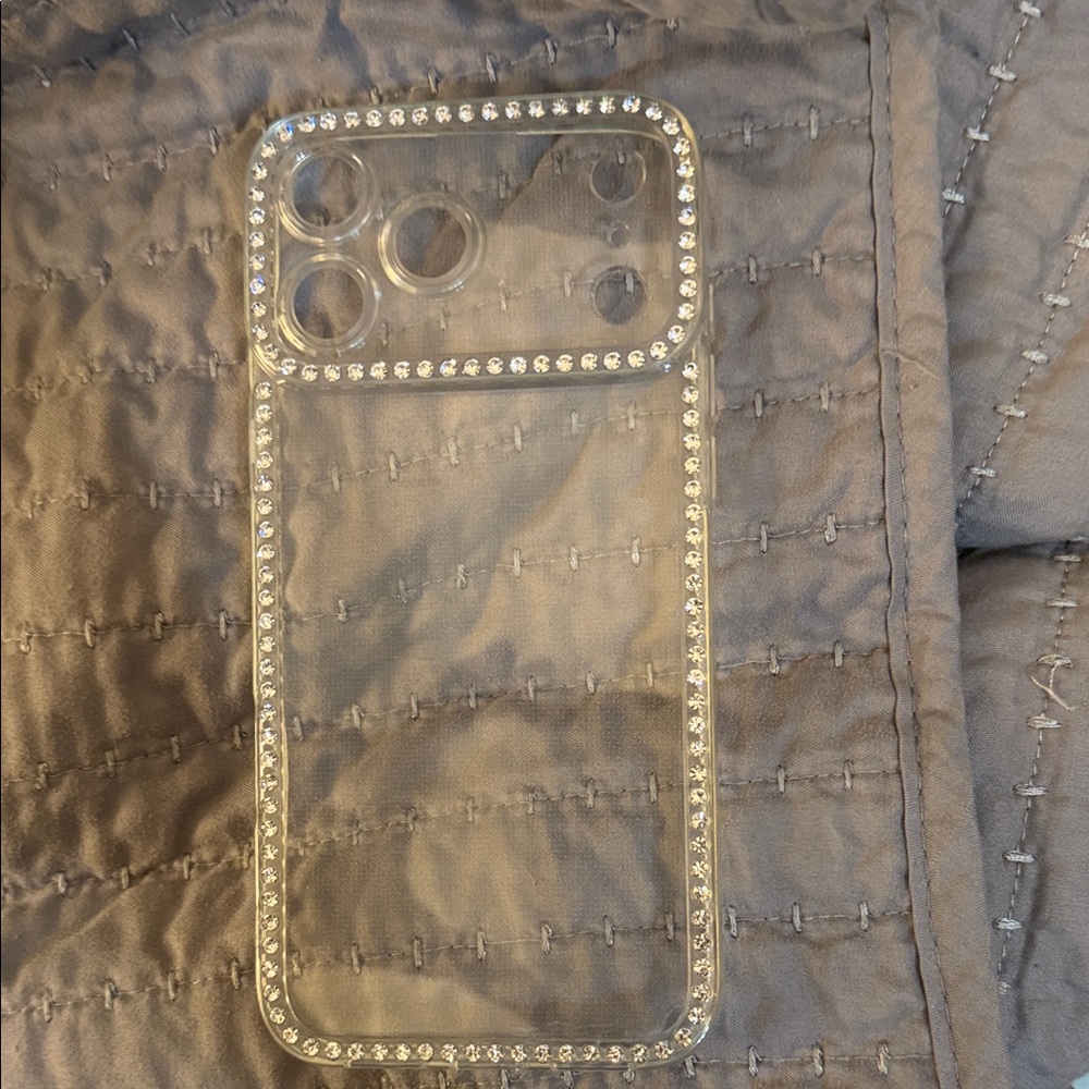 Crystal Clear Rhinestone iohone17pro max case